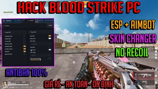 HACK BLOOD STRIKE - BẢN OBV INTERNAL: ESP AIMBOT KHÔNG GIẬT MOD SKIN AN TOÀN CAO